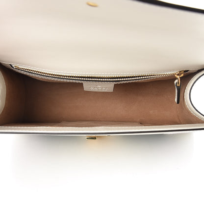 Gucci Calfskin Embroidered Small Sylvie Shoulder Bag White 6 of 11