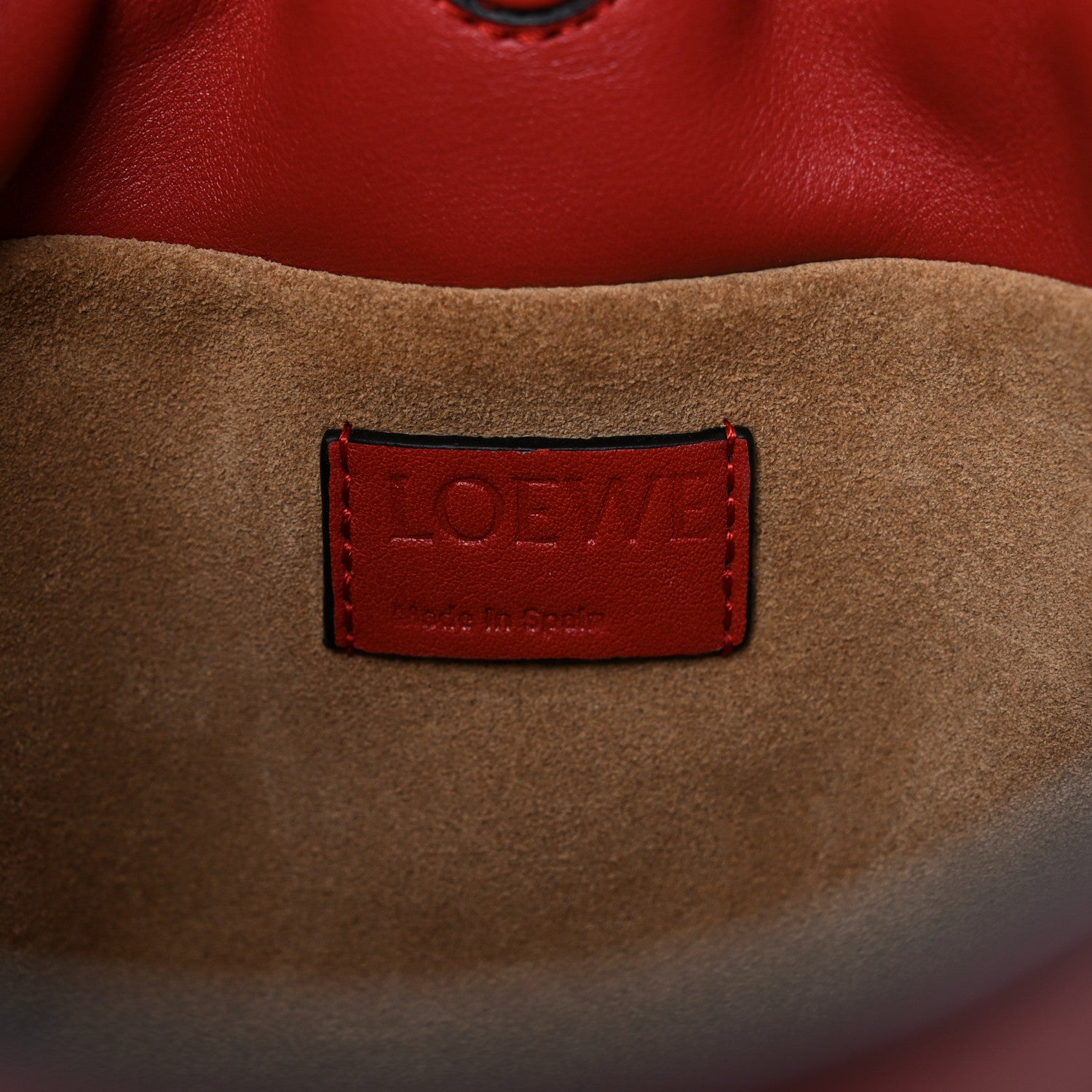 Loewe Calfskin Mini Flamenco Knot Clutch Red 6 of 9