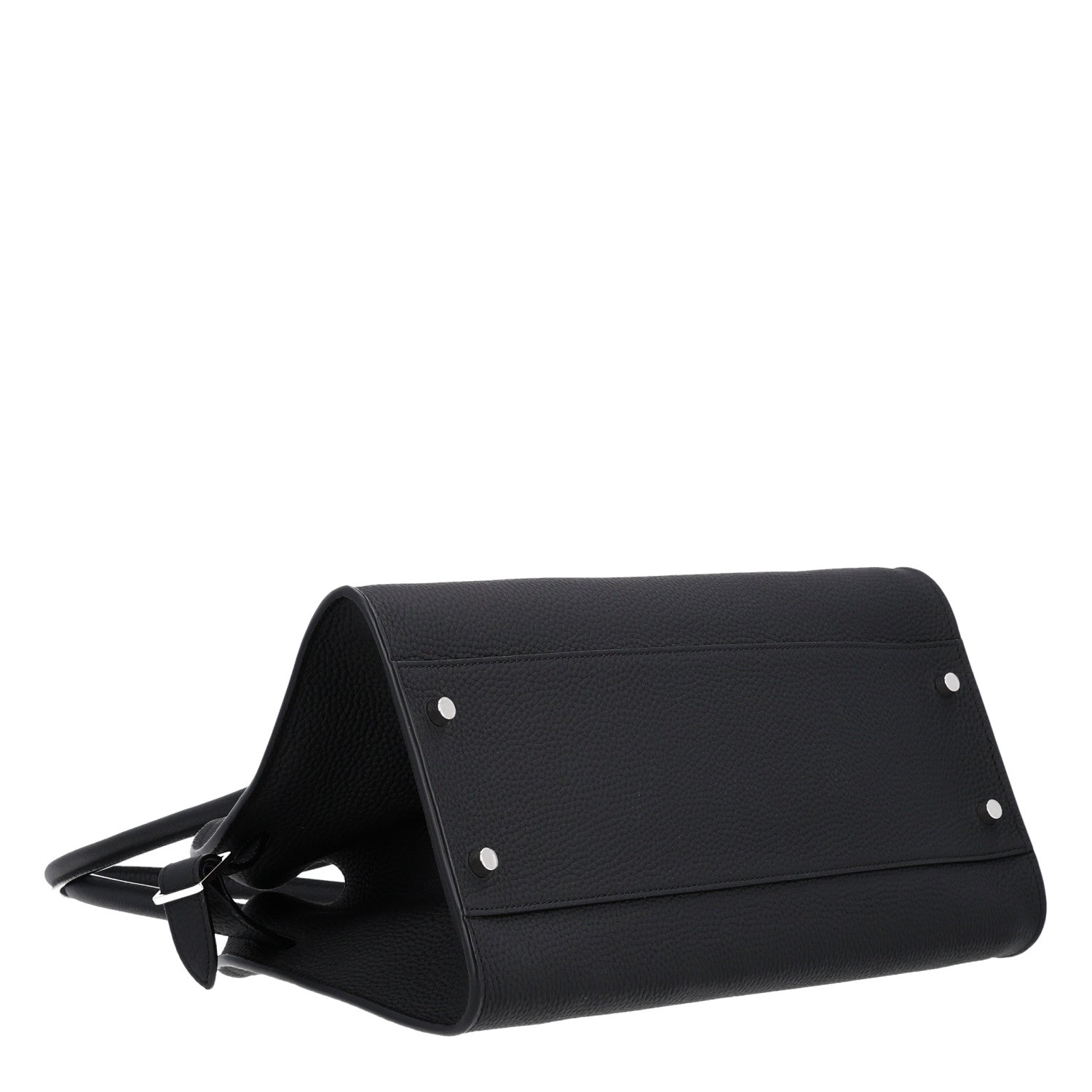 The Row Matte Grained Calfskin Margaux Shoulder 12 Black 4 of 9