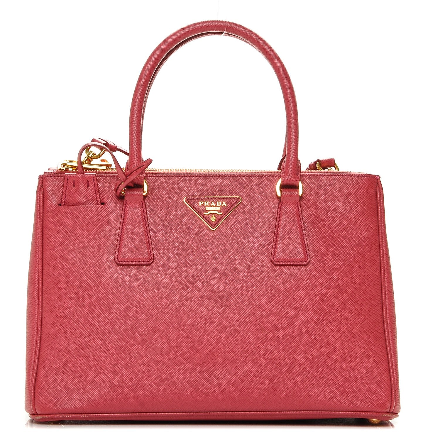 Prada Saffiano Small Galleria Double Zip Tote Peonia 1 of 16