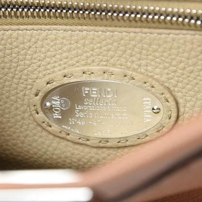 Fendi Cuoio Romano Selleria Bi-Color Medium Peekaboo Iconic Satchel Mou Deserto 11 of 17