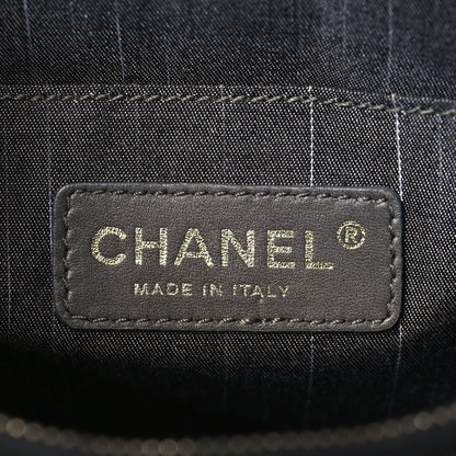 Chanel Suede Union Jack Clutch Black 6 of 10