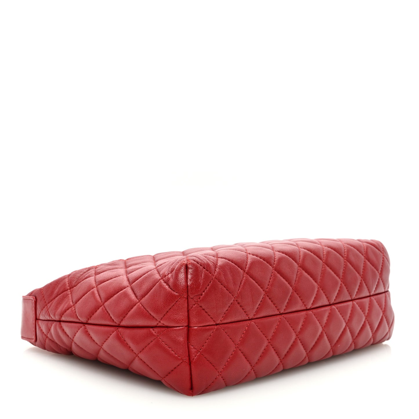 Lambskin Quilted Small Hobo Red