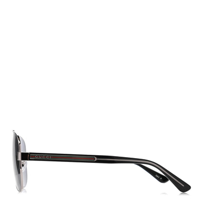 Gucci Web Aviator Sunglasses GG0528S Black 3 of 8
