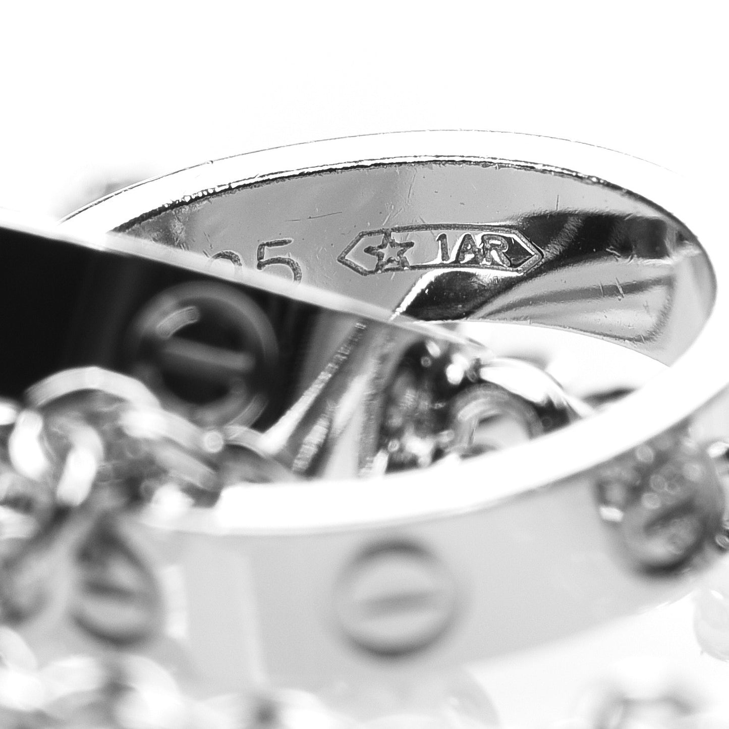 18K White Gold Interlocking LOVE Necklace