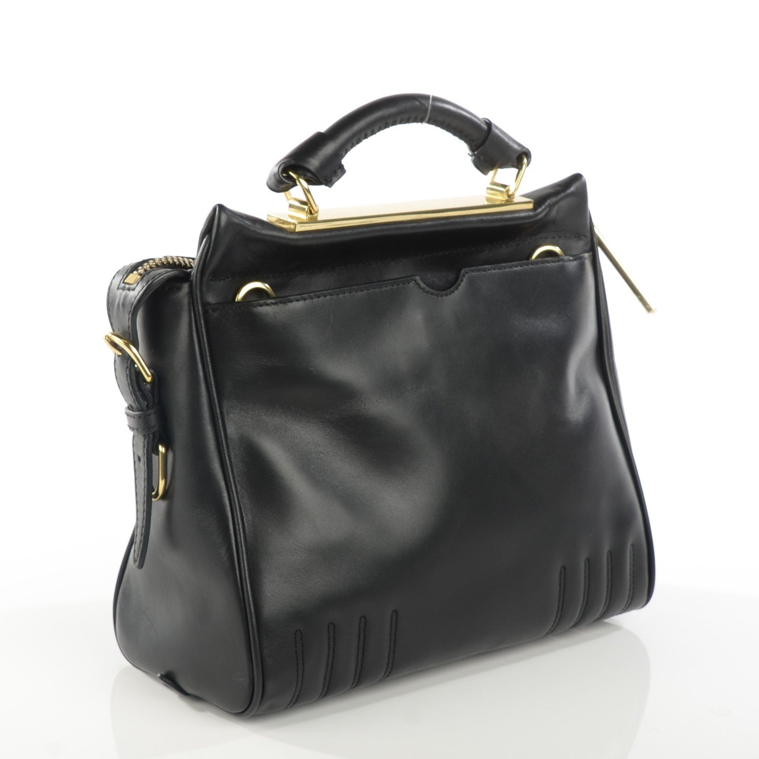 3.1 Phillip Lim 3.1 Calfskin Small Ryder Satchel Black 3 of 7