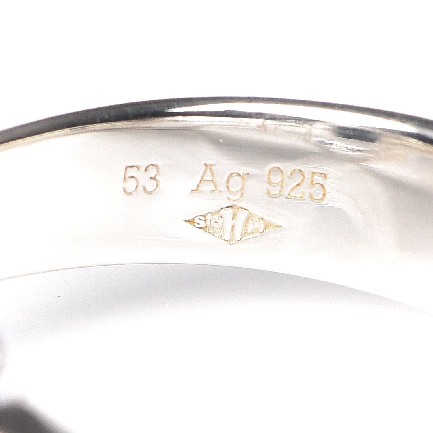Hermes Sterling Silver PM Galop Ring 53 6.25 7 of 9