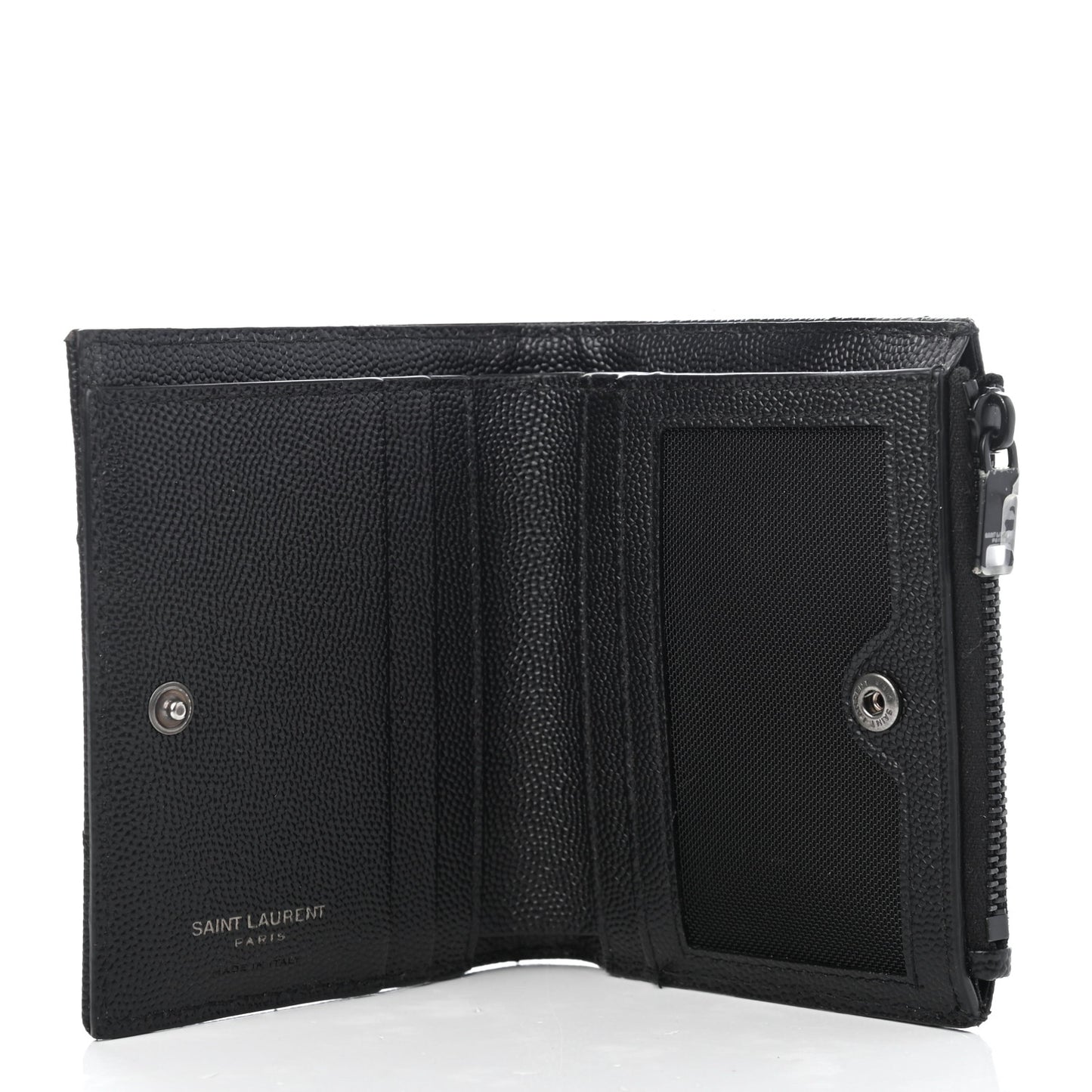 Grain De Poudre Matelasse Chevron Monogram Zipped Card Case Black