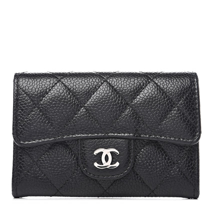 Chanel Caviar Quilted Flap Card Holder Black 1 of 8
