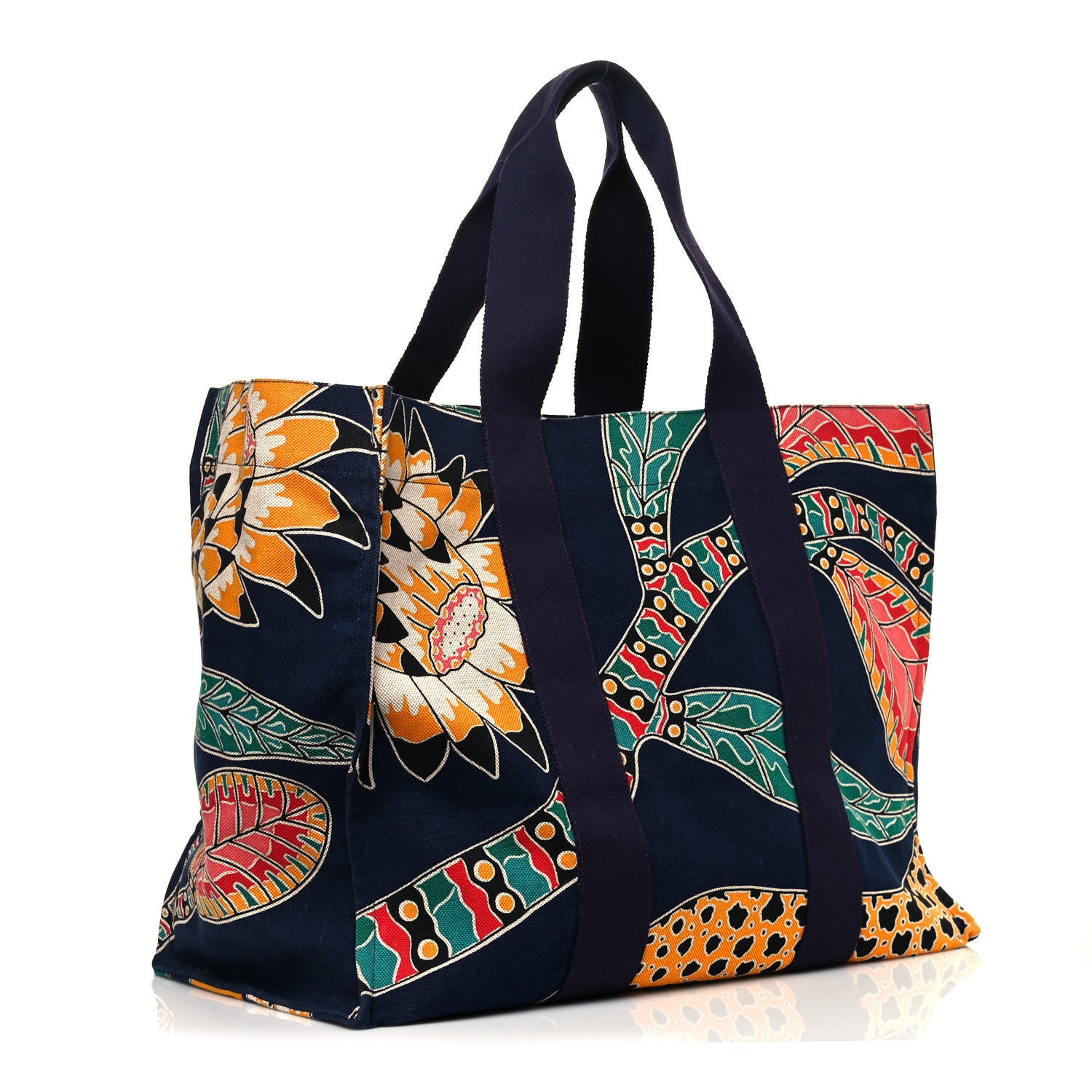 Hermes Canvas The Savana Dance Beach Bag 4 of 14
