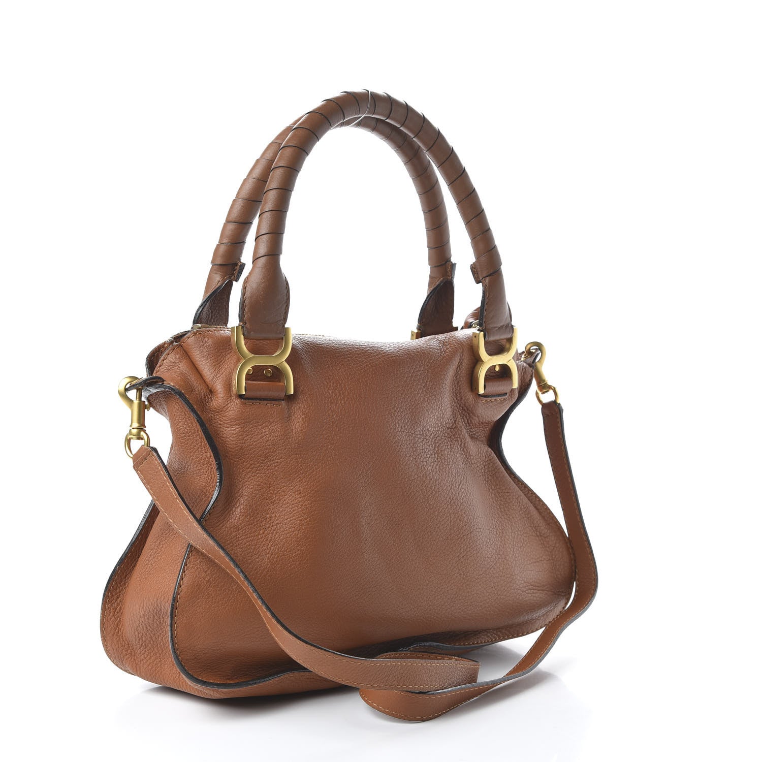 Chloe Calfskin Medium Marcie Satchel Tan 4 of 10