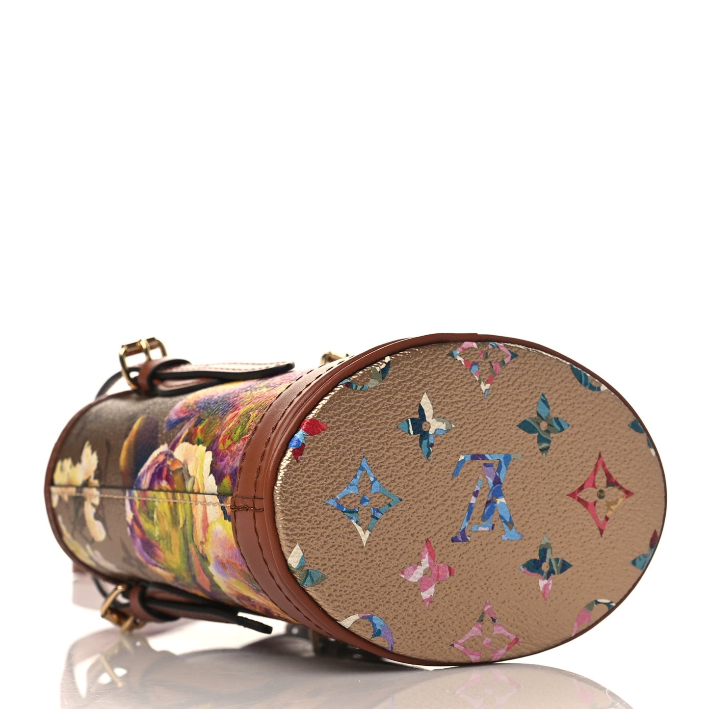 Metallic Monogram LV Garden Nano Bucket Bag Gold
