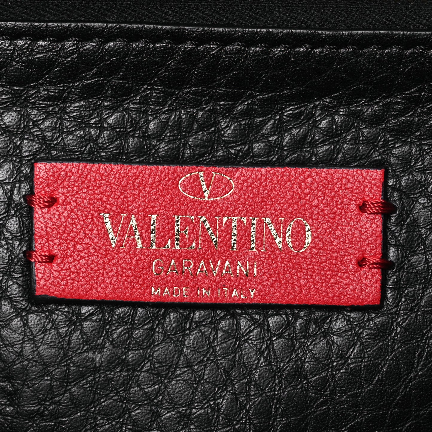 Vitello Rockstud Side Slip Crossbody Black