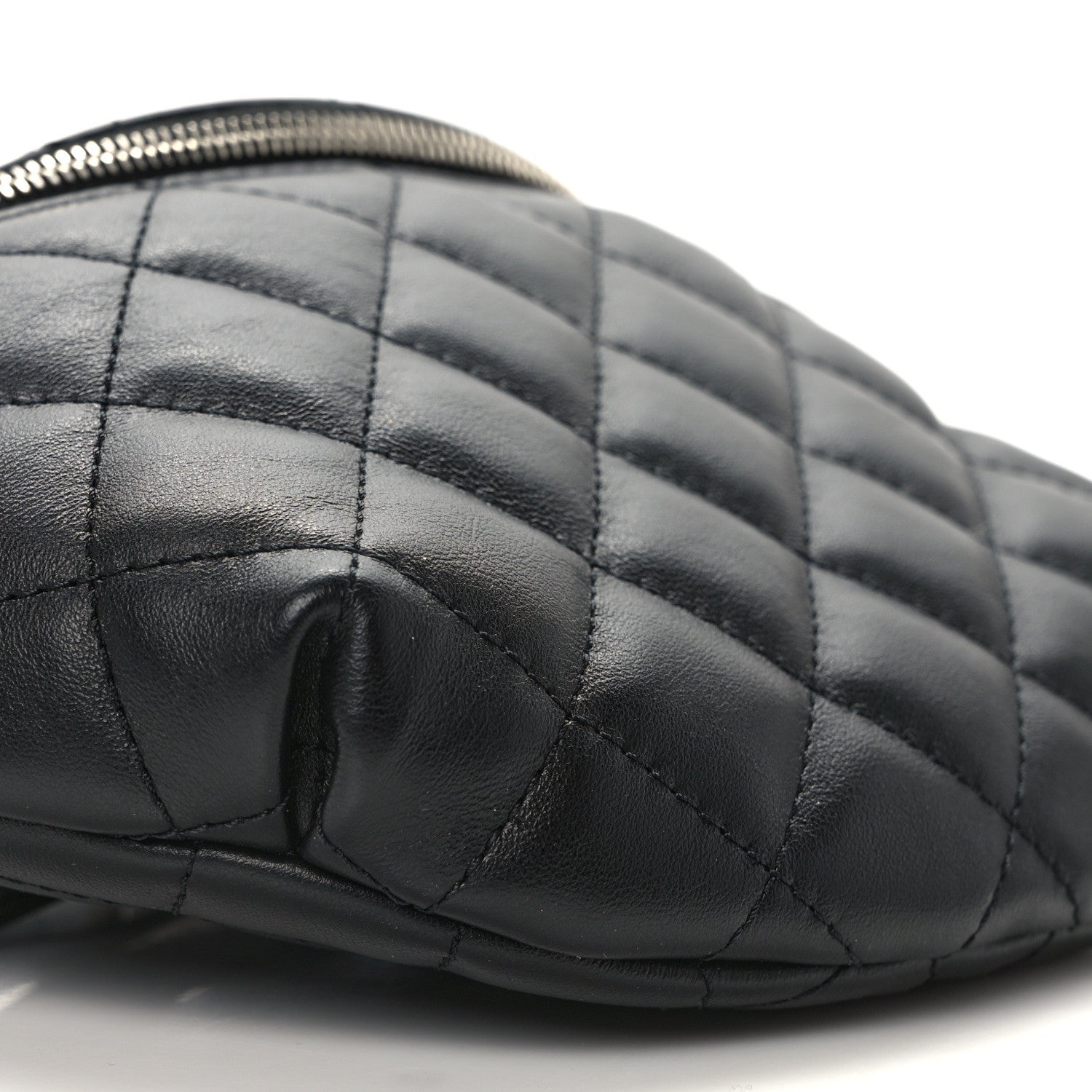 Chanel Calfskin Quilted Waist Belt Bag Black 9 of 11