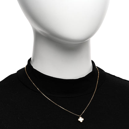 Van Cleef & Arpels 18K Yellow Gold Mother of Pearl Sweet Alhambra Pendant Necklace 2 of 4