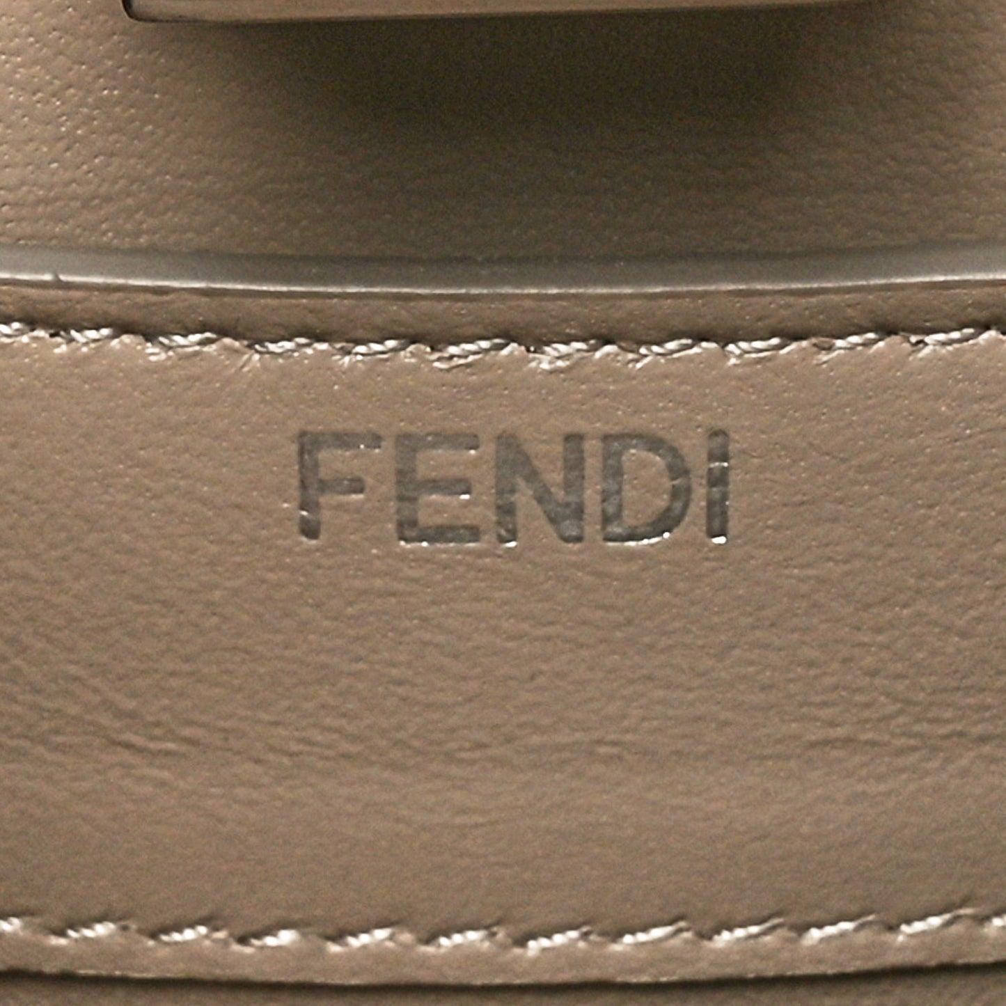 Vitello Seta Shiny Nappa Logo Embossed Laces Small Peekaboo I SEE U Satchel Tortora