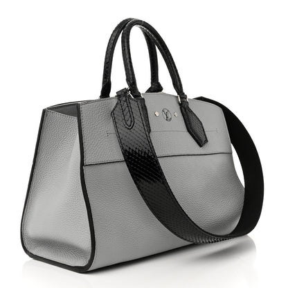 Louis Vuitton Calfskin Ayers City Steamer EW Black Gray 3 of 13