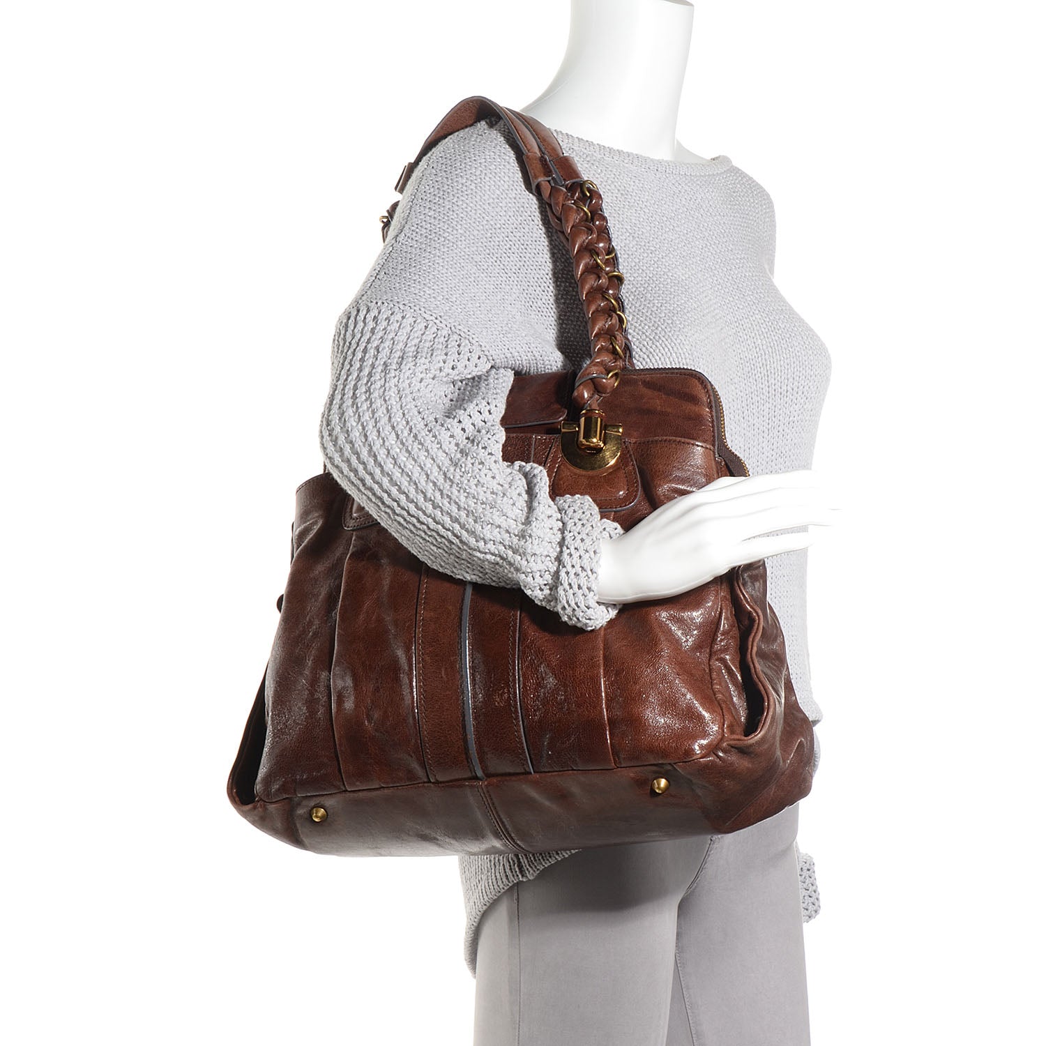 Chloe Lambskin Heloise Hobo Moka 2 of 10