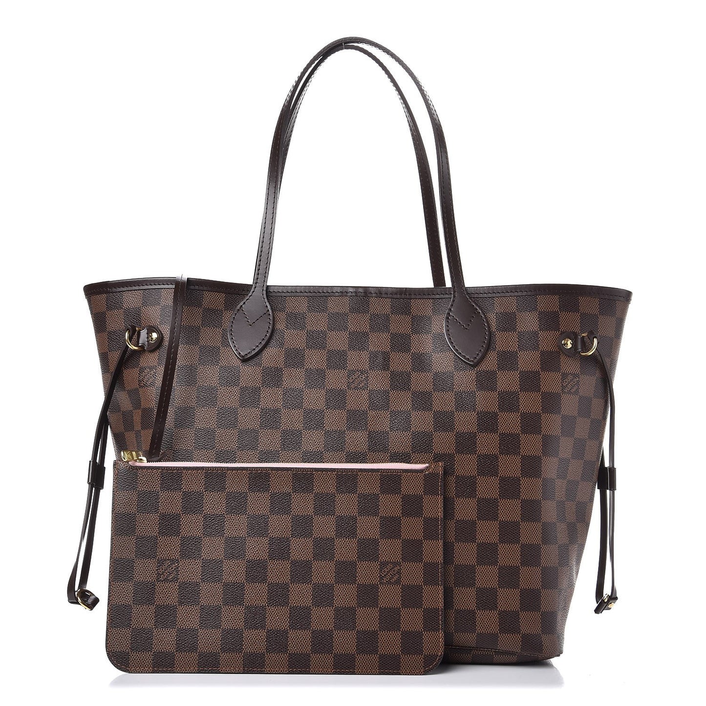 Damier Ebene Neo Neverfull MM Rose Ballerine