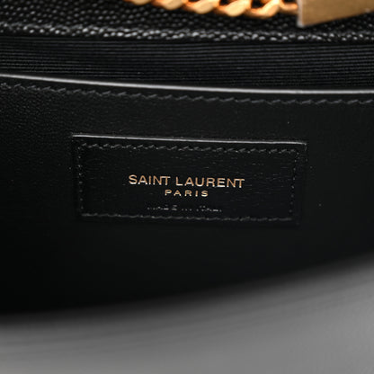 Saint Laurent Grain De Poudre Small Monogram Kate Satchel Black 6 of 10