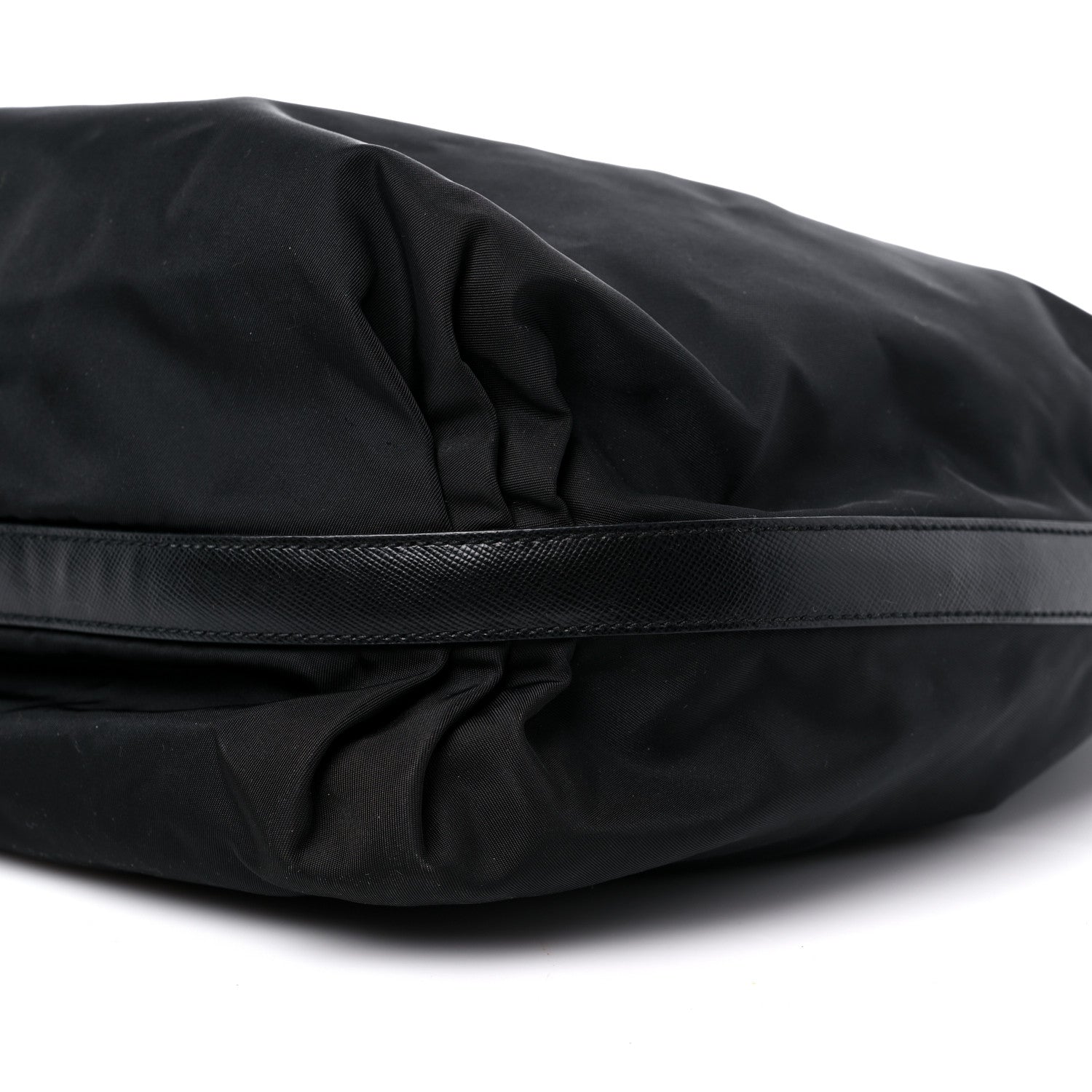 Prada Tessuto Nylon Saffiano Hobo Black 7 of 10