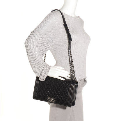 Chanel Lambskin Quilted New Medium Boy Flap Black 2 of 9