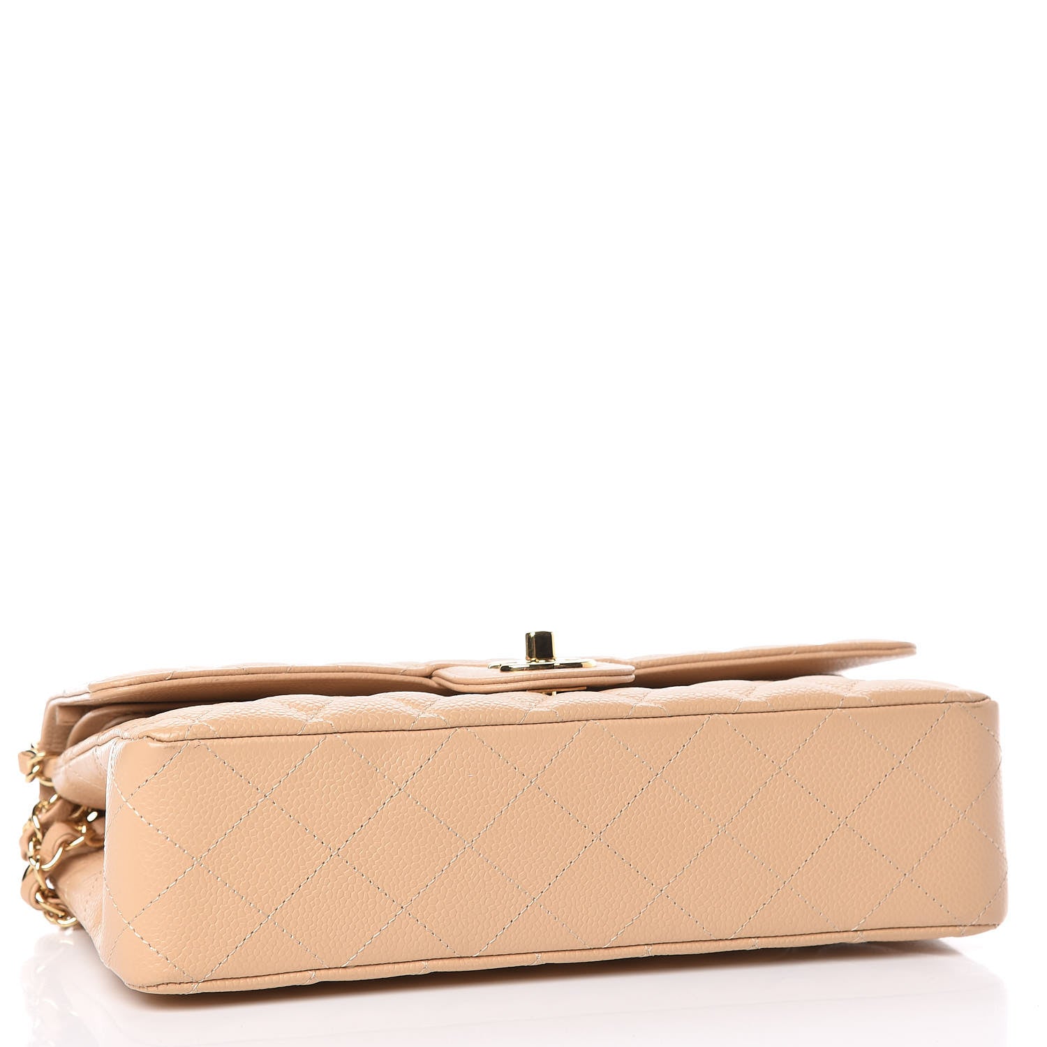 Chanel Caviar Quilted Medium Double Flap Beige Clair 4 of 9