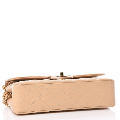Chanel Caviar Quilted Medium Double Flap Beige Clair 4 of 9