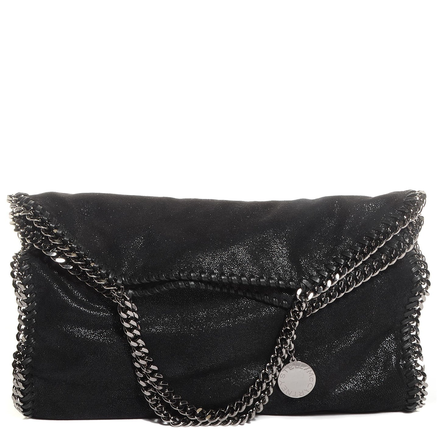 Shaggy Deer Small Falabella Fold Over Tote Black