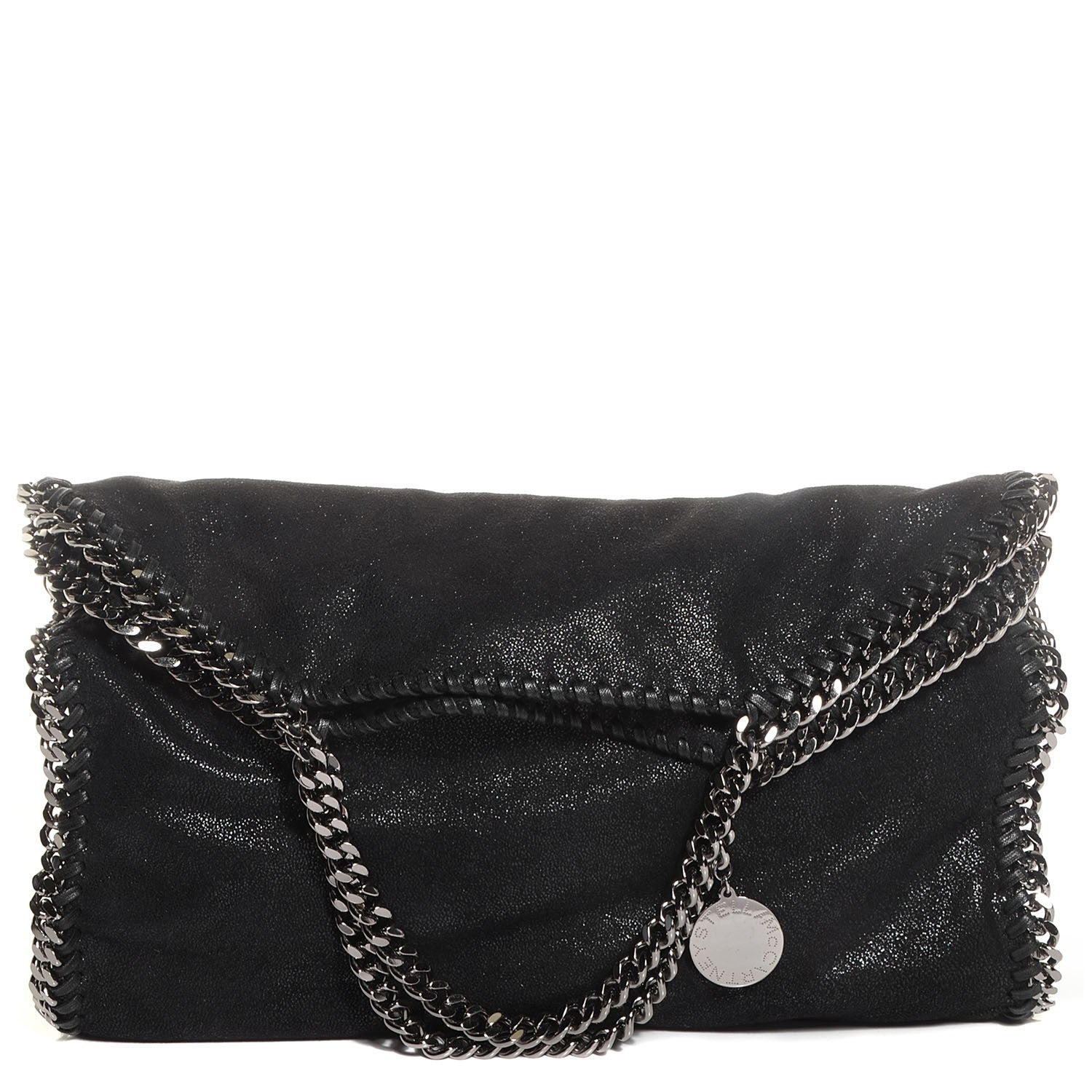 Stella McCartney Shaggy Deer Small Falabella Fold Over Tote Black 1 of 6