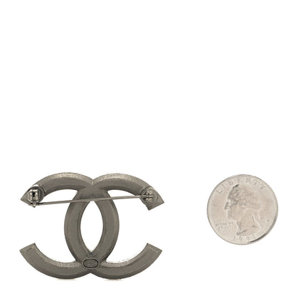 Chanel Ruthenium Pearl CC Brooch Dark Grey 2 of 3