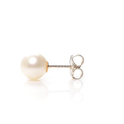 Tiffany Sterling Silver Freshwater Pearl 7-8mm Ziegfeld Earrings 4 of 4