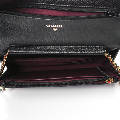 Chanel Caviar Quilted Wallet On Chain WOC Black 5 of 9