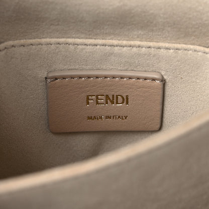 Fendi Vitello Catalan Mirror Scalloped Multi Studded Small Kan I Shoulder Bag Champagne 6 of 12