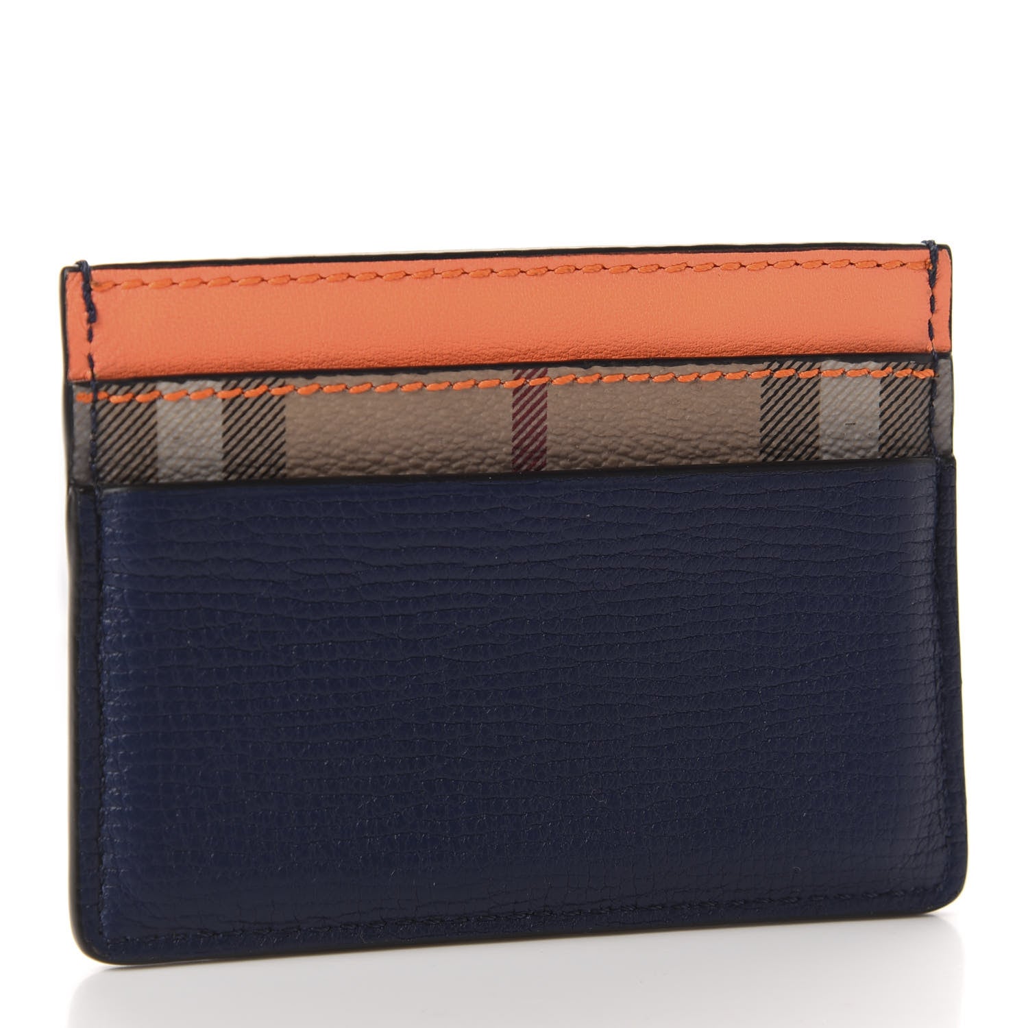 Burberry Grainy Calfskin Haymarket Check Sandon Card Case Multicolor 3 of 9