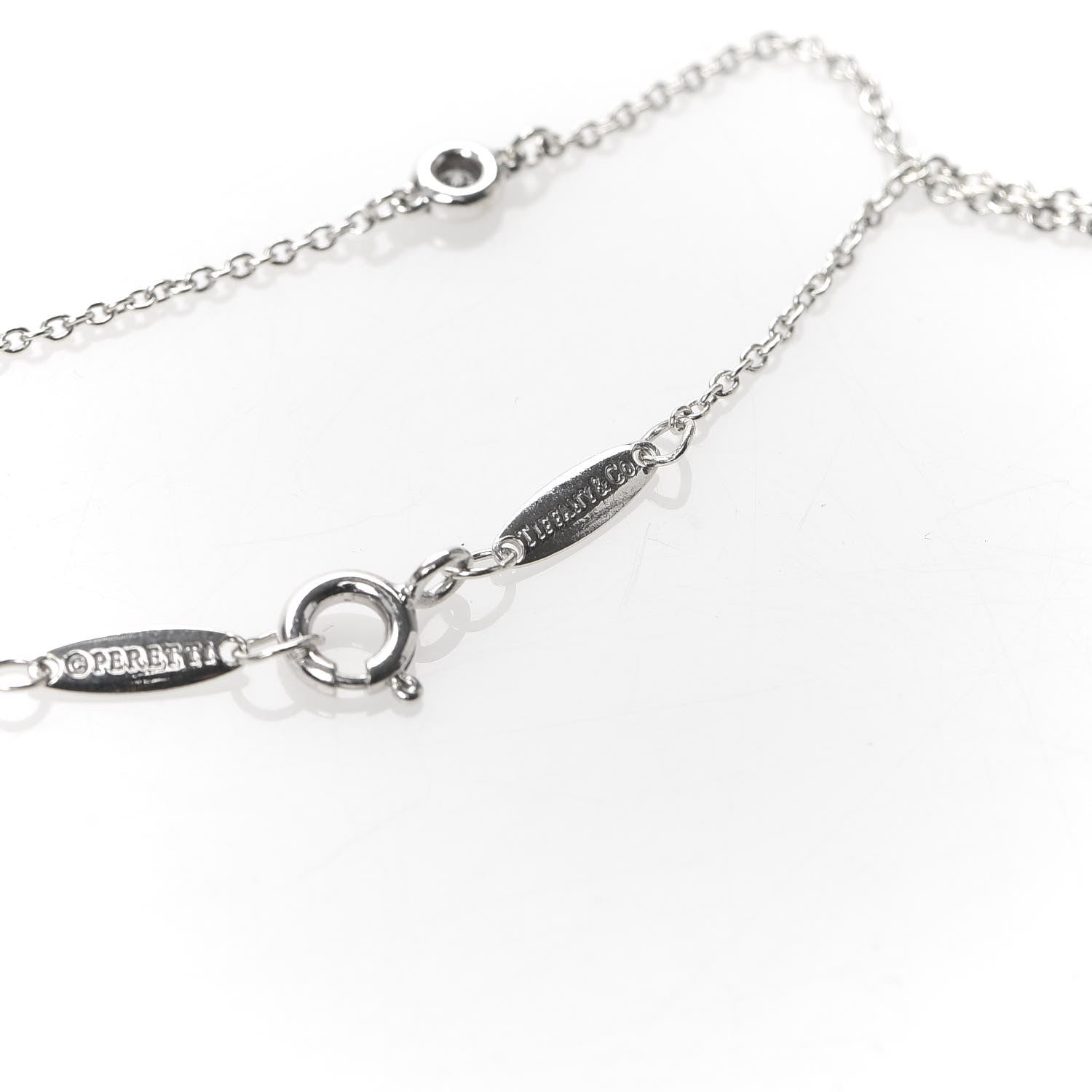 Tiffany Sterling Silver Diamond .03ct Elsa Peretti Diamonds by the Yard Bracelet 7 of 7