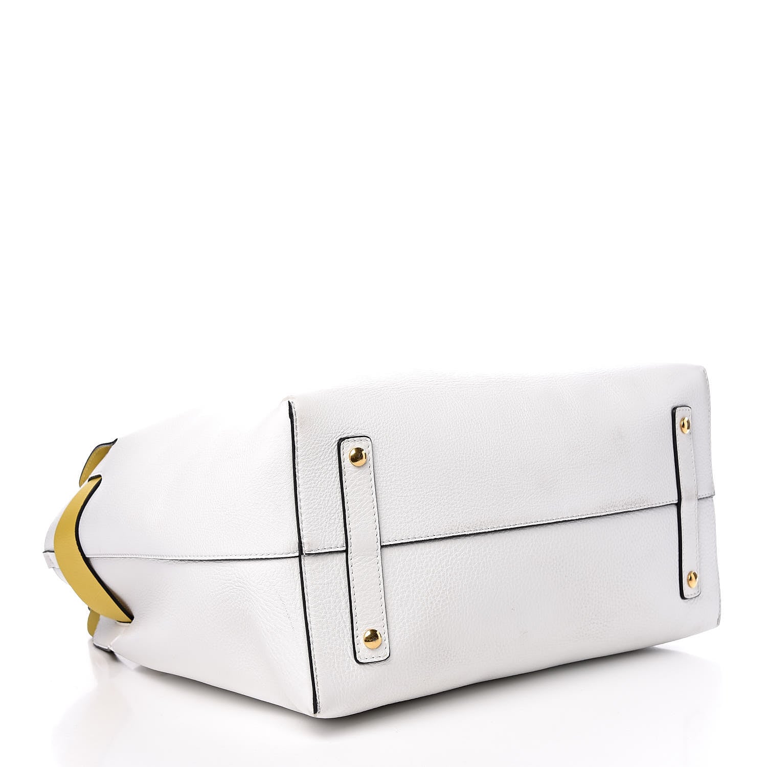Burberry Soft Grain Calfskin Large Belt Bag White Yellow 5 of 14
