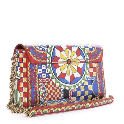 Dolce & Gabbana Dauphine Crystal Embellished Queen of Hearts Print Milennials Shoulder Bag Multicolor 3 of 11