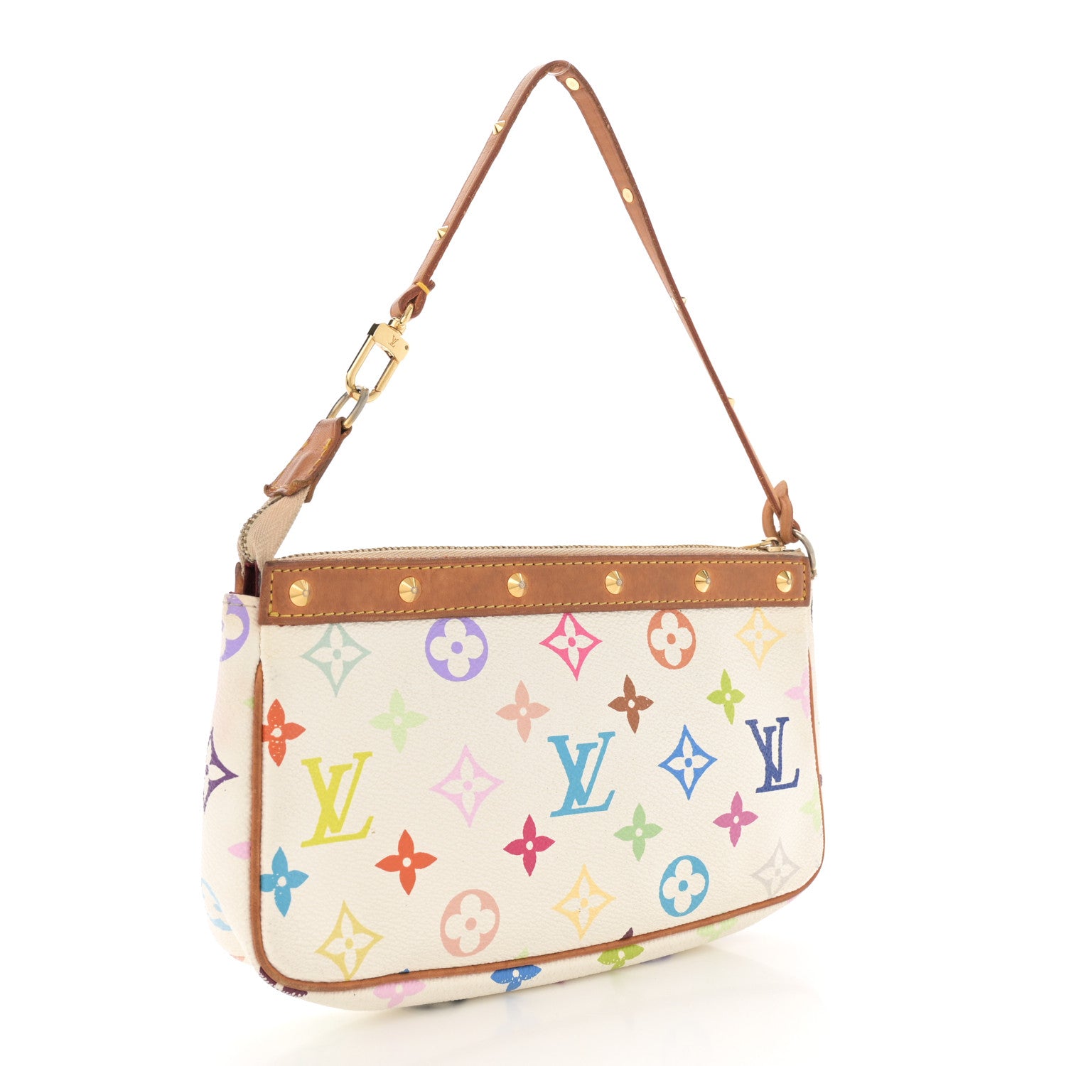 Louis Vuitton Monogram Multicolor Pochette Accessories White 3 of 10