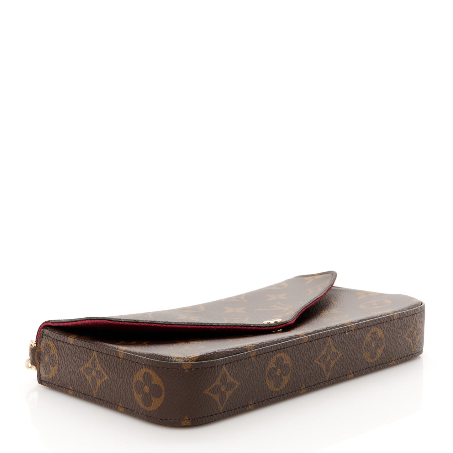 Monogram Pochette Felicie Chain Wallet Fuchsia