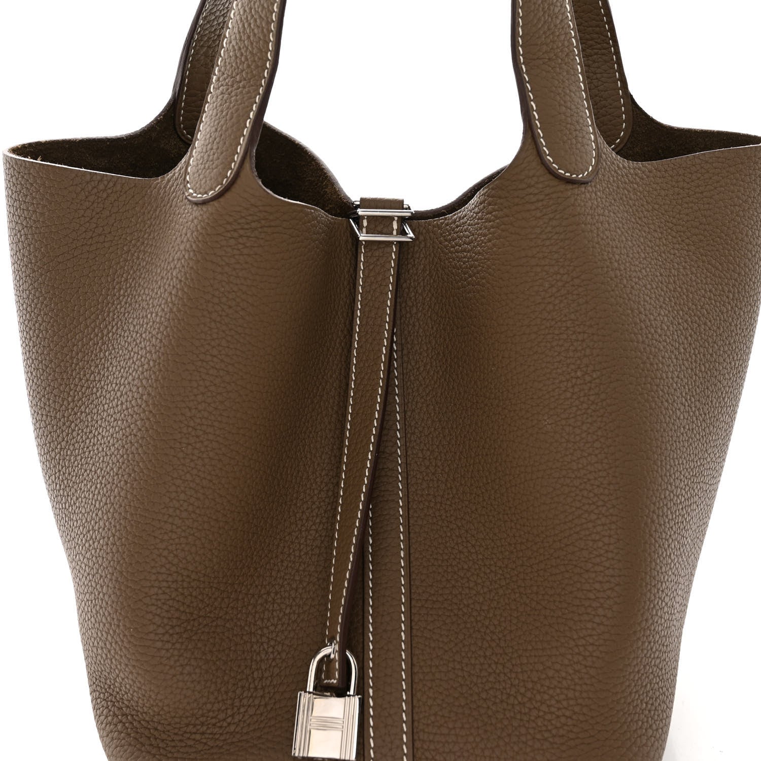 Hermes Taurillon Clemence Picotin Lock 22 MM Etoupe 8 of 11