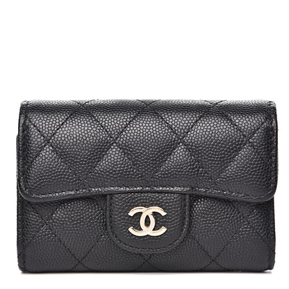 Chanel Caviar Quilted Classic 4 Key Holder Wallet Black 1 of 10