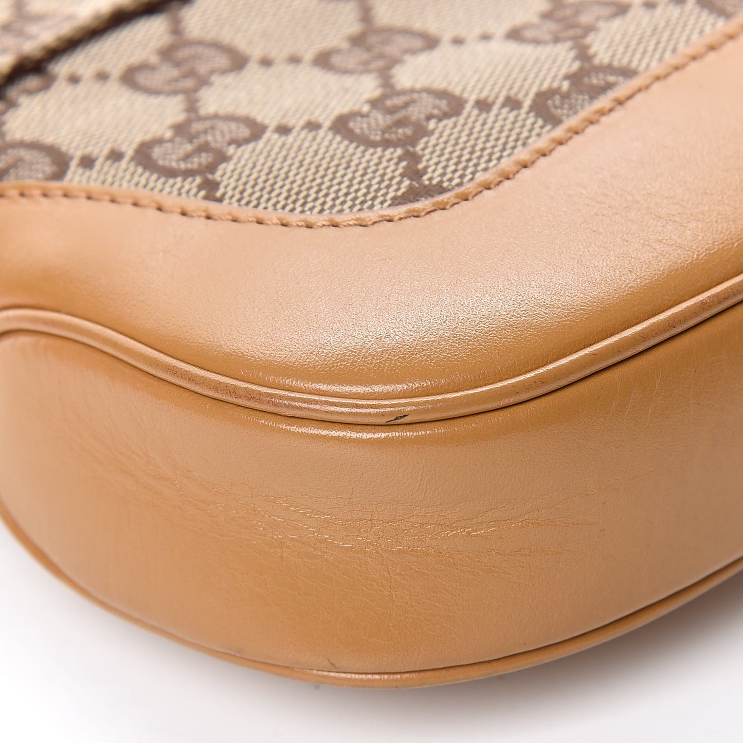 Calfskin Monogram Web Small Jackie O Hobo Light Brown