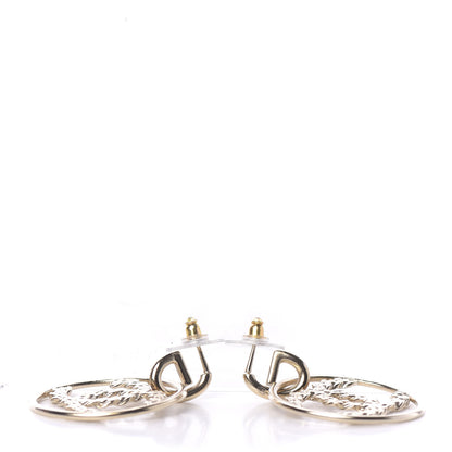 Chanel Baguette Crystal High Society CC Drop Earrings Gold 4 of 6