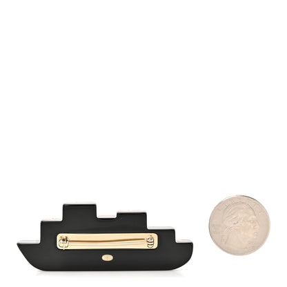 Chanel Resin CC Cruise Ship Brooch Multicolor 2 of 3