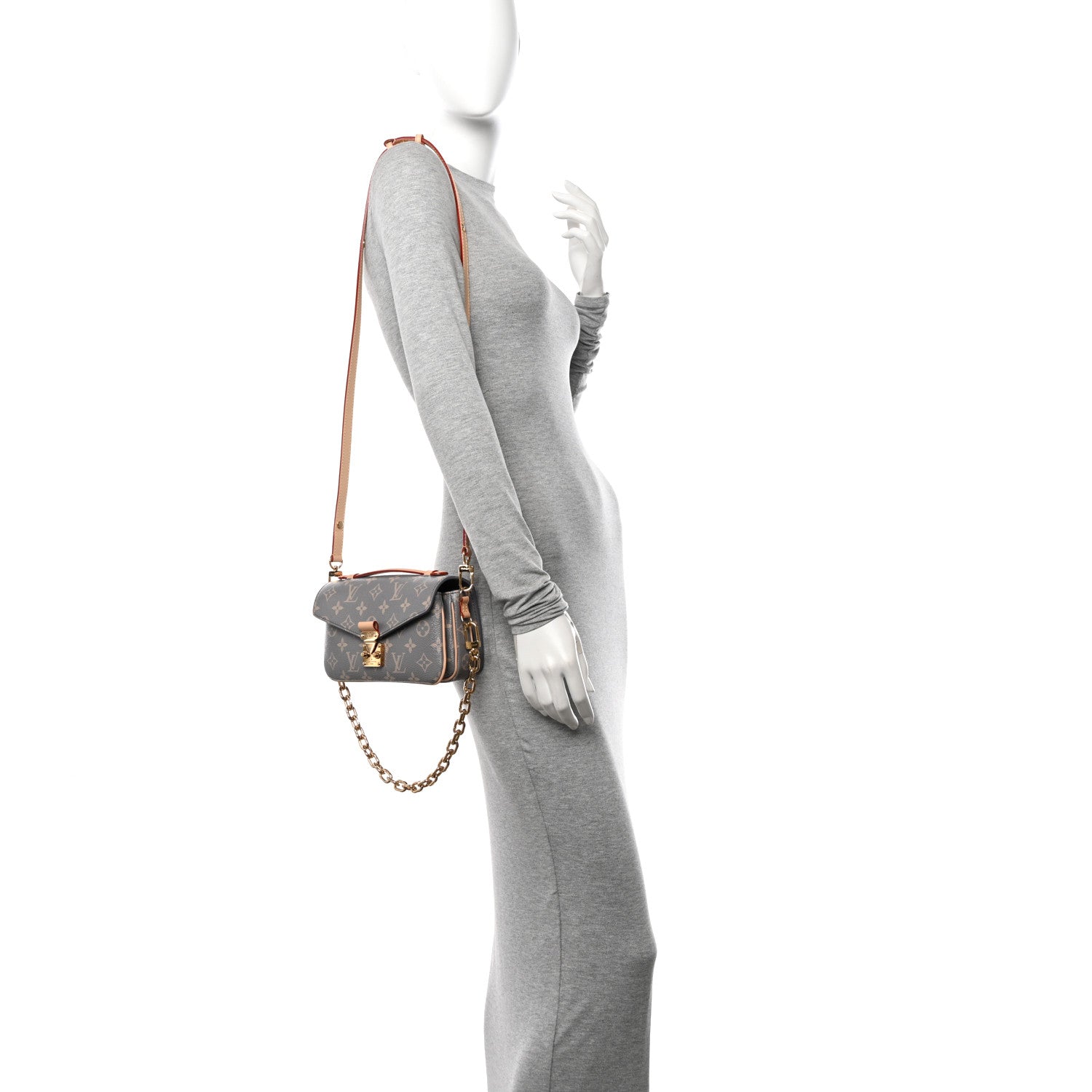 Louis Vuitton Monogram Pochette Metis East West Trianon Gray 2 of 9