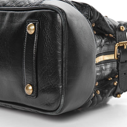 Louis Vuitton Lambskin Riveting Black 9 of 10