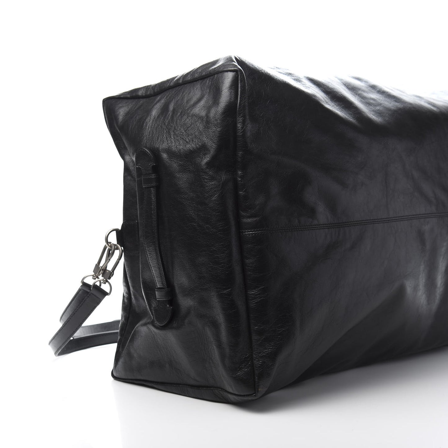 Soft Calfskin Large GG Top Handle Duffle Black
