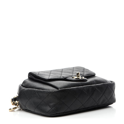 Chanel Caviar Quilted CC Day Camera Case Black 4 of 10