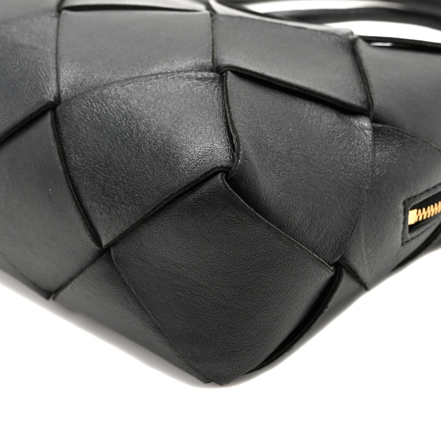 Lambskin Maxi Intrecciato Small Cassette Camera Bag Black